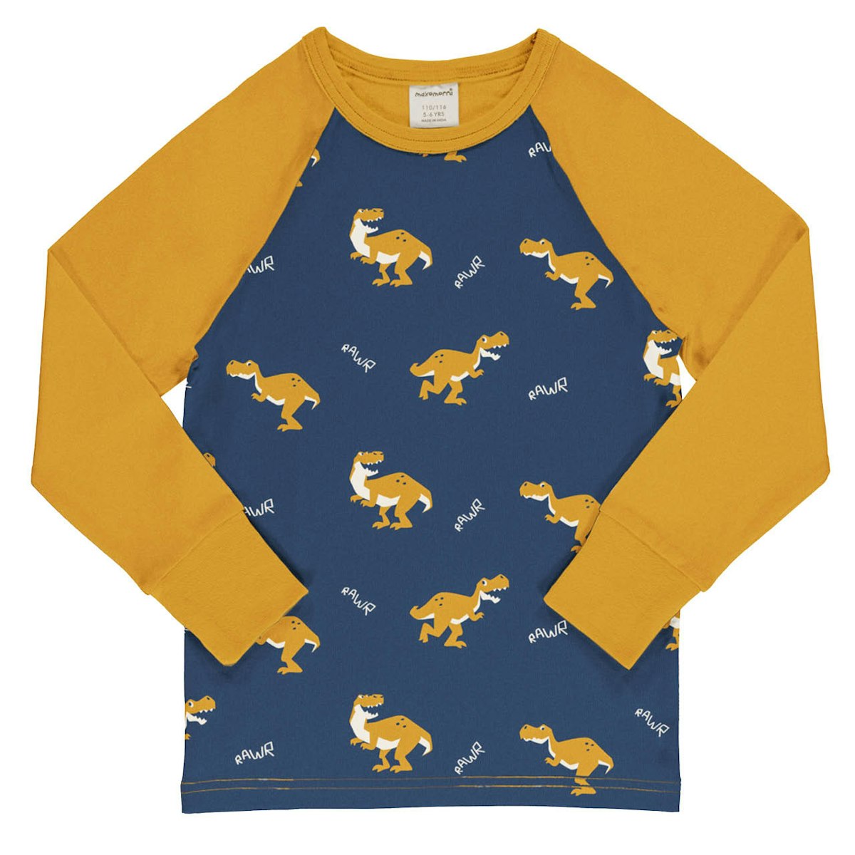 Raglan Langarmshirt T Rex blau 98/104 Raglan Langarmshirt T Rex blau 98/104