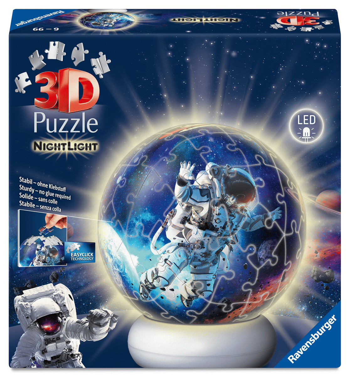 Ravensburger - 3D Puzzle-Ball Nachtlicht Astronauten Ravensburger - 3D Puzzle-Ball Nachtlicht Astronauten