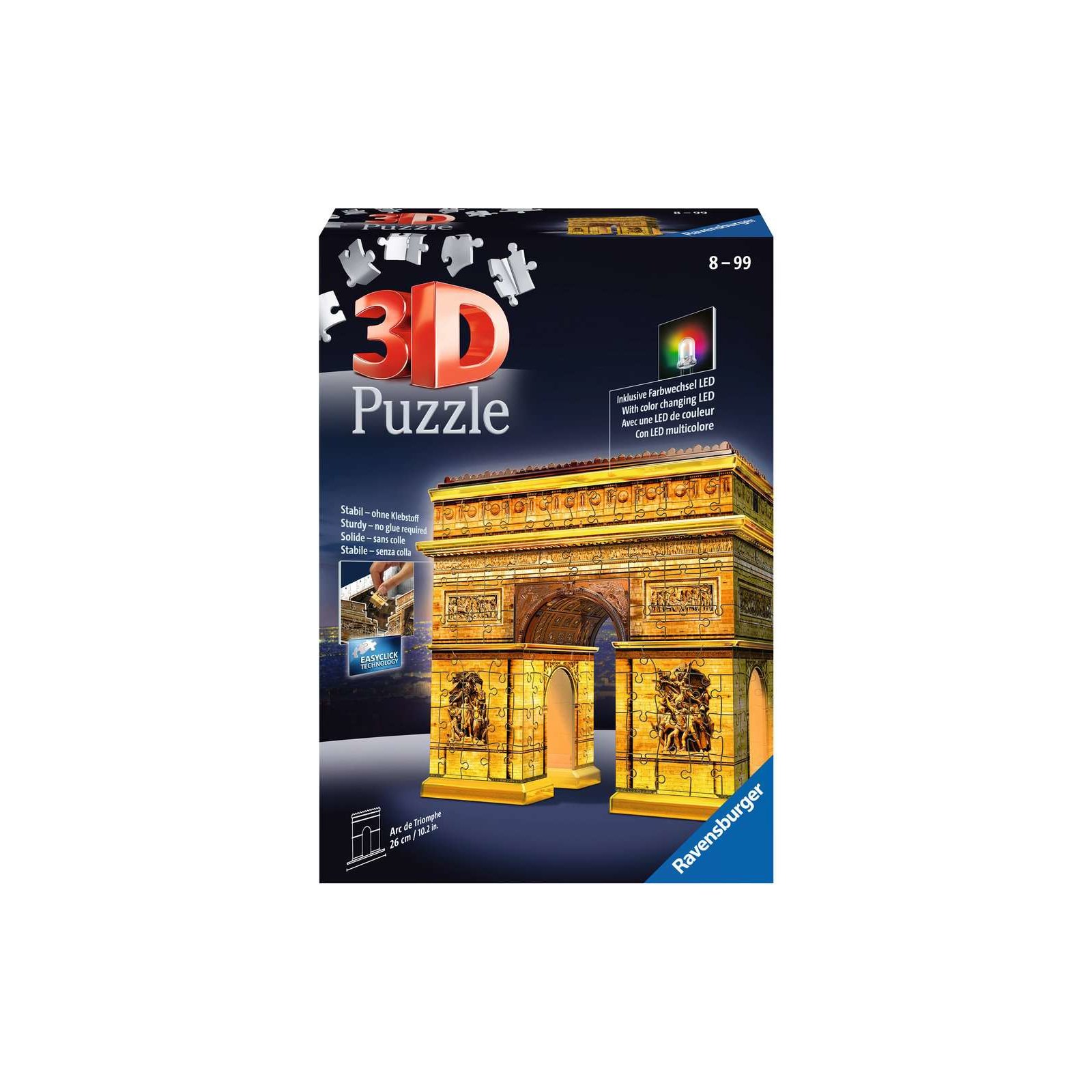 Ravensburger - 3D Puzzle-Bauwerke Triumphbogen bei Nacht