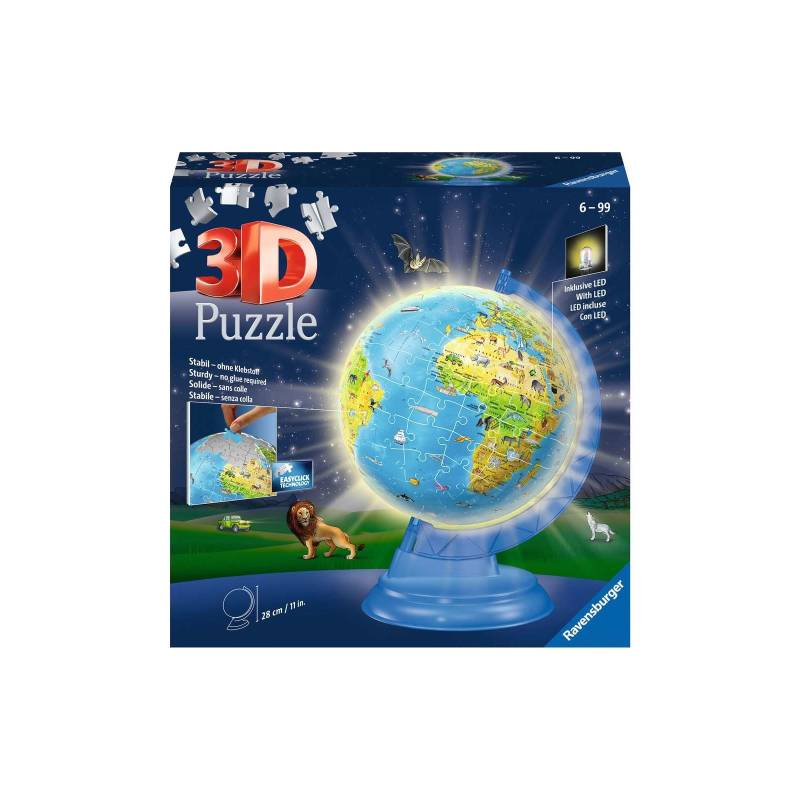 Ravensburger - 3D Puzzle Kinderglobus mit Licht