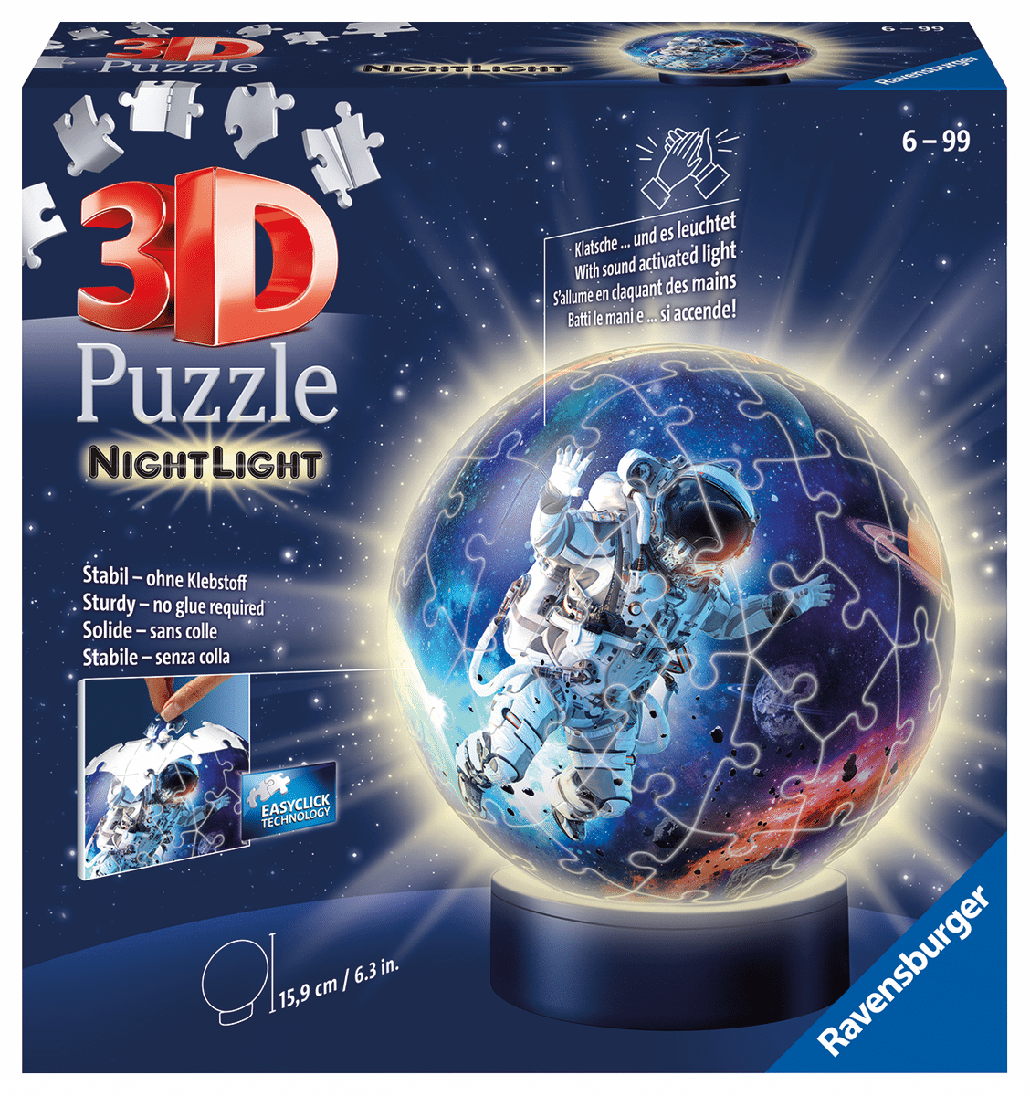 Ravensburger - 3D Puzzle Nachtlicht Astronauten im Weltall Ravensburger - 3D Puzzle Nachtlicht Astronauten im Weltall