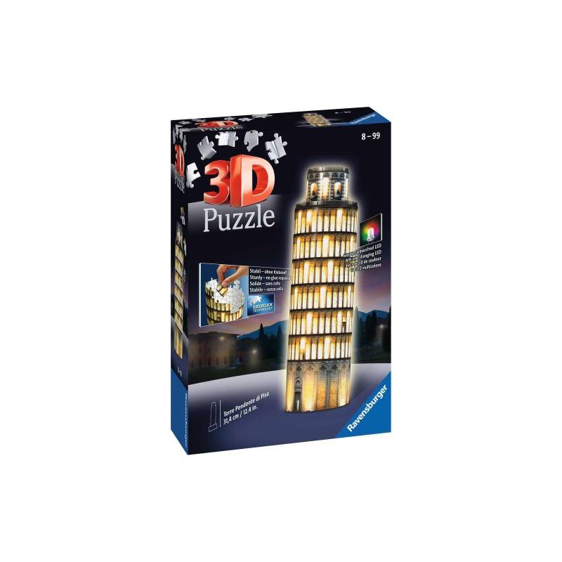 Ravensburger - 3D Puzzle PISA BEI NACHT (216 TEILE)