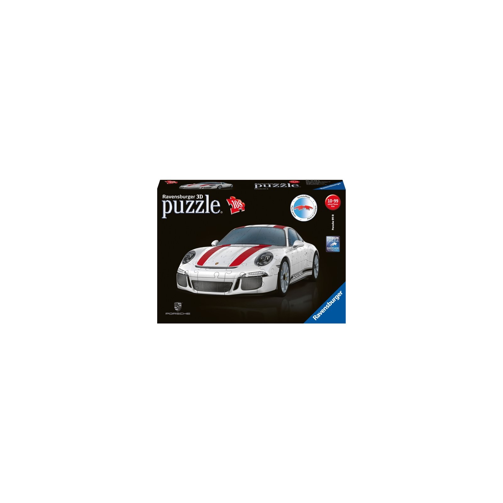 Ravensburger - 3D Puzzle PORSCHE 911 R (108 TEILE)