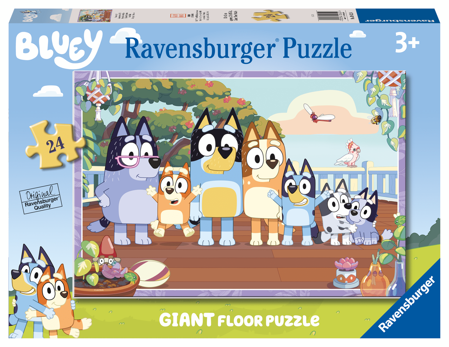 Ravensburger - Ravensburger Kinderpuzzle 05622 - Familienzeit - Bodenpuzzle mit 24 großen Puzzleteilen, für kleine Bluey-Fans ab 3 Jahren Ravensburger - Ravensburger Kinderpuzzle 05622 - Familienzeit - Bodenpuzzle mit 24 großen Puzzleteilen, für kleine Bluey-Fans ab 3 Jahren
