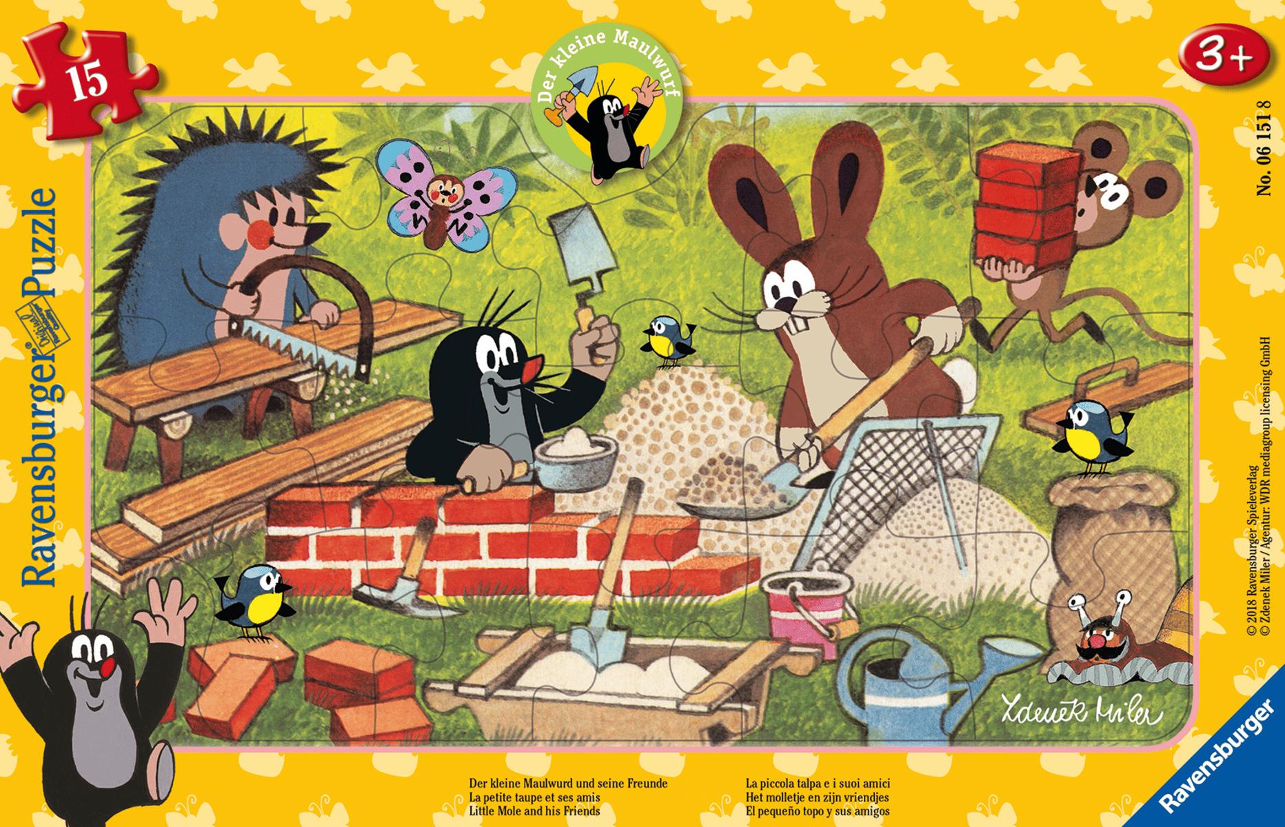 Ravensburger - DER KL. MAULWURF Puzzle 15 Teile Ravensburger - DER KL. MAULWURF Puzzle 15 Teile