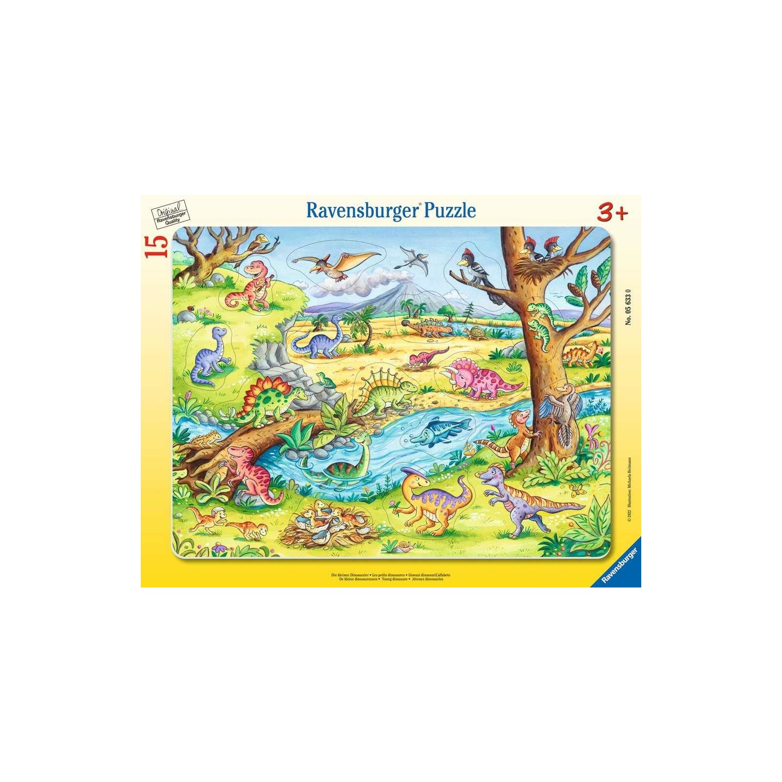 Ravensburger - Die kleinen Dinosaurier RAHMENPUZZLE (15 TEILE)