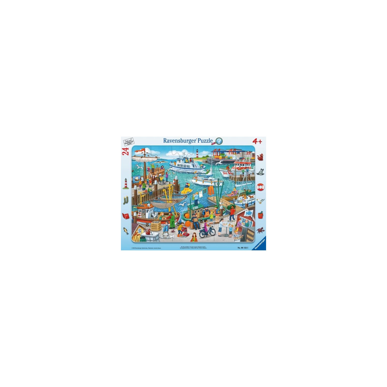 Ravensburger - Ein Tag am Hafen RAHMENPUZZLE (24 TEILE)