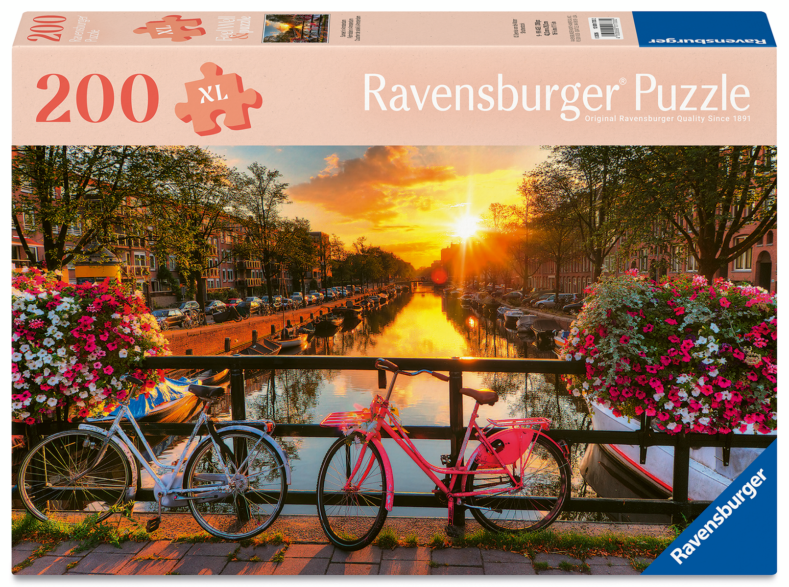 Ravensburger - Feel Well & Puzzle 200 Teile - Fahrräder in Amsterdam Ravensburger - Feel Well & Puzzle 200 Teile - Fahrräder in Amsterdam