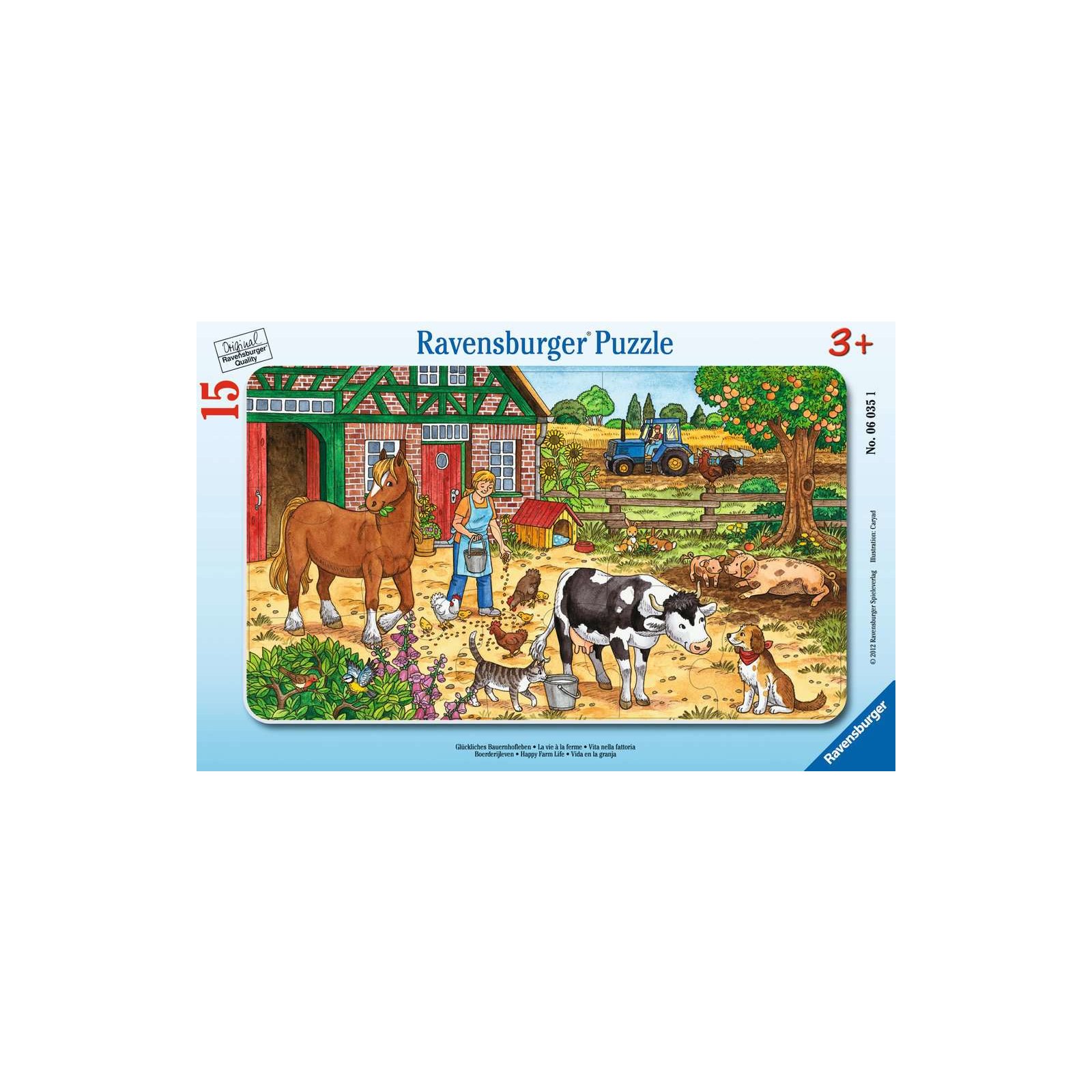 Ravensburger - Glückliches Bauernhofleben RAHMENPUZZLE (15 TEILE)