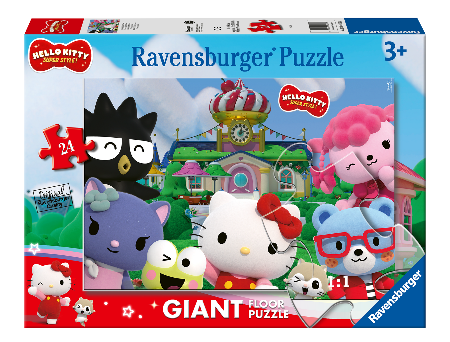 Ravensburger - Ravensburger Kinderpuzzle 12004076 - Spaß in Cherry Town - Bodenpuzzle mit 24 großen Puzzleteilen, für Hello Kitty-Fans ab 3 Jahre Ravensburger - Ravensburger Kinderpuzzle 12004076 - Spaß in Cherry Town - Bodenpuzzle mit 24 großen Puzzleteilen, für Hello Kitty-Fans ab 3 Jahre