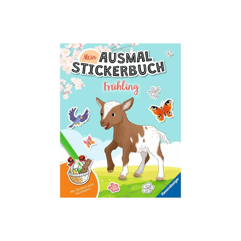 Ravensburger - Mein Ausmalstickerbuch: Frühling