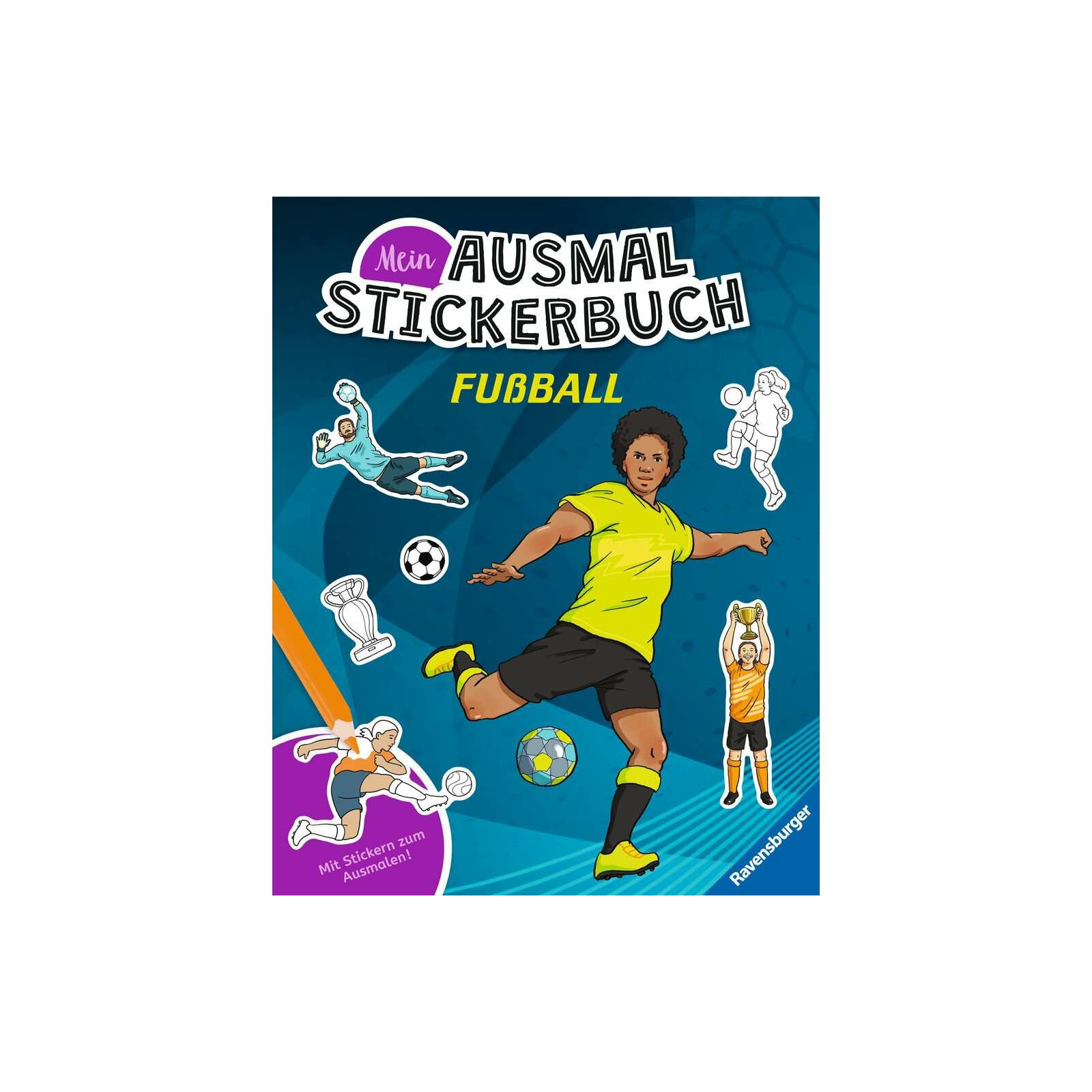 Ravensburger - Mein Ausmalstickerbuch: Fußball