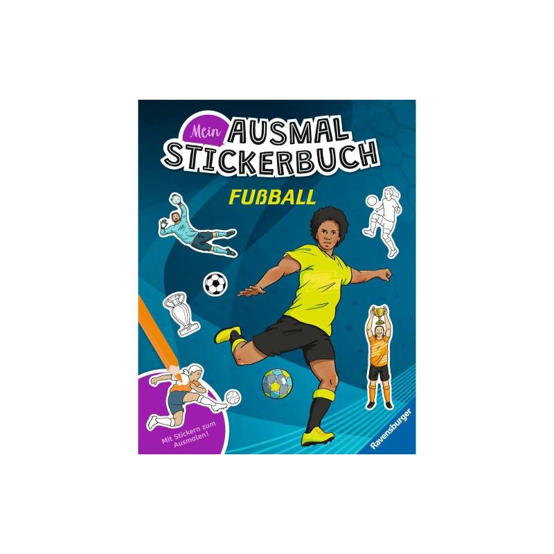 Ravensburger - Mein Ausmalstickerbuch: Fußball