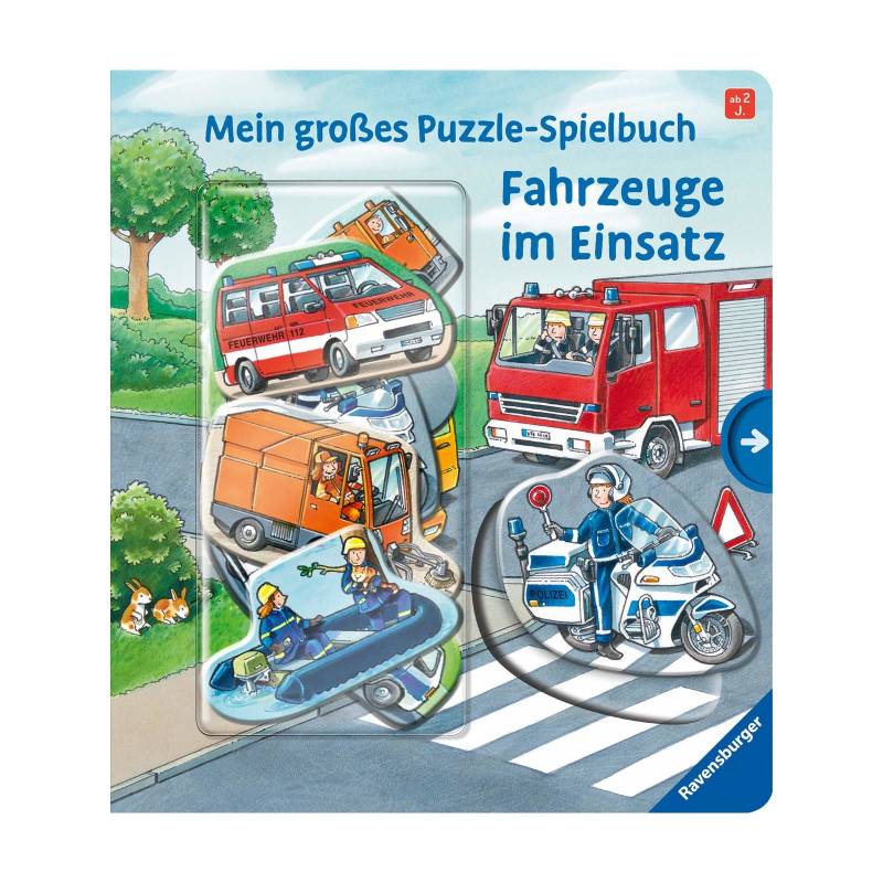 Ravensburger - Mein großes Puzzle-Spielbuch: Fahrzeuge im Einsatz