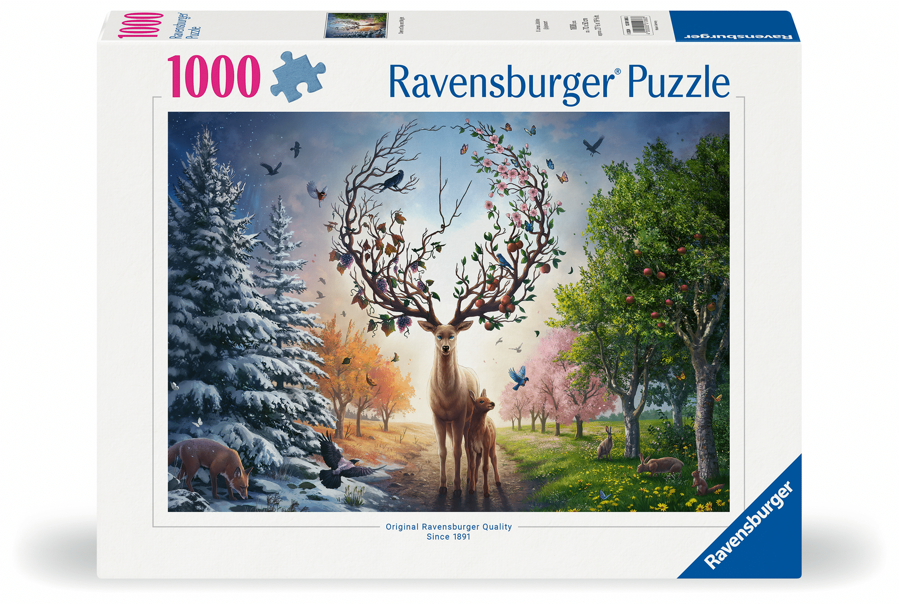 Ravensburger - Puzzle 1000 Teile - Der magische Hirsch und die vier Jahreszeiten Ravensburger - Puzzle 1000 Teile - Der magische Hirsch und die vier Jahreszeiten