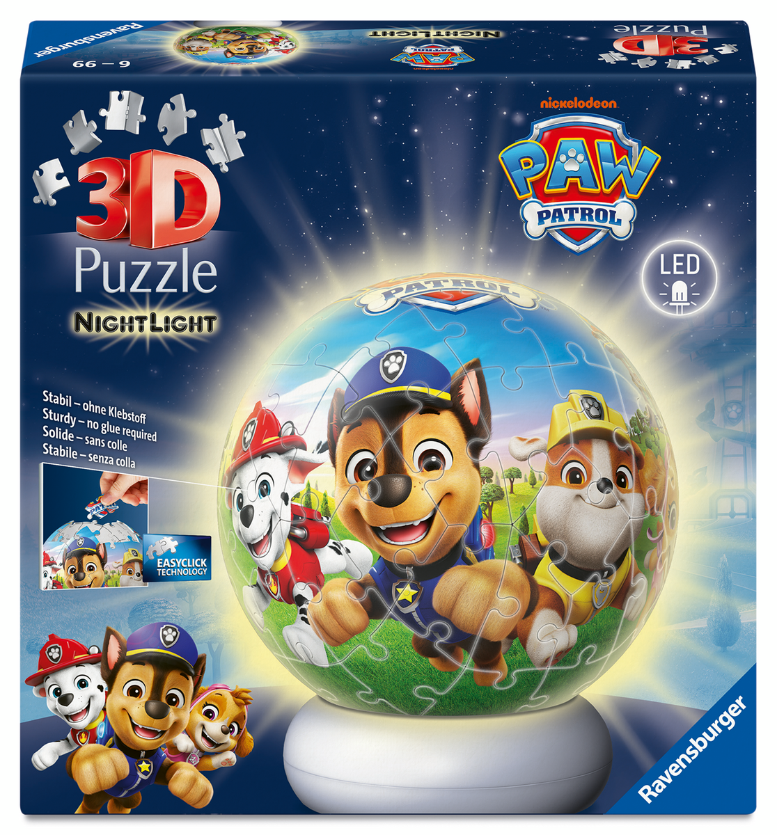 Ravensburger - 3D Puzzle-Ball Nachtlicht Paw Patrol Ravensburger - 3D Puzzle-Ball Nachtlicht Paw Patrol