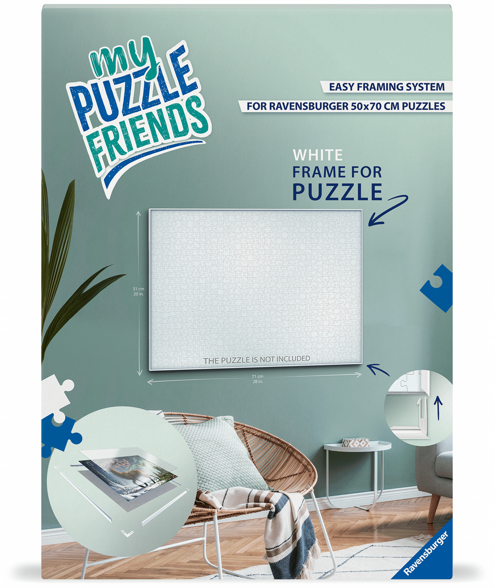 Ravensburger - Puzzle-Rahmen weiß 1000 Teile, Format 70 x 50 cmPuzzlezubehör Ravensburger - Puzzle-Rahmen weiß 1000 Teile, Format 70 x 50 cmPuzzlezubehör