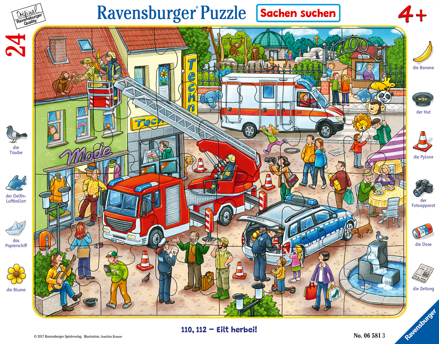 Ravensburger - Rahmenpuzzle 110, 112-Eilt herbei! 24 T. Ravensburger - Rahmenpuzzle 110, 112-Eilt herbei! 24 T.