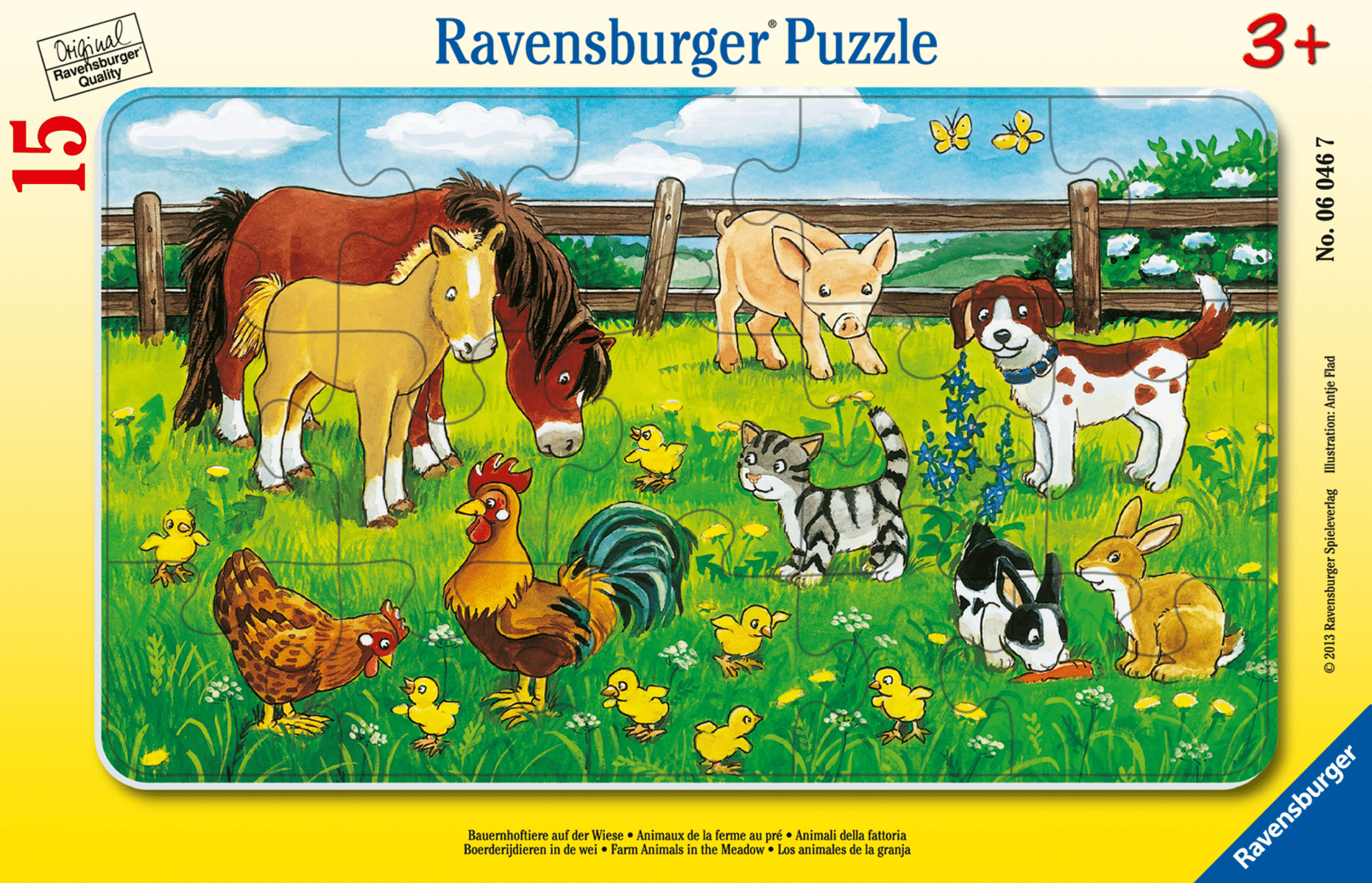 Ravensburger - Rahmenpuzzle Bauernhoftiere auf d.W 15 T. Ravensburger - Rahmenpuzzle Bauernhoftiere auf d.W 15 T.
