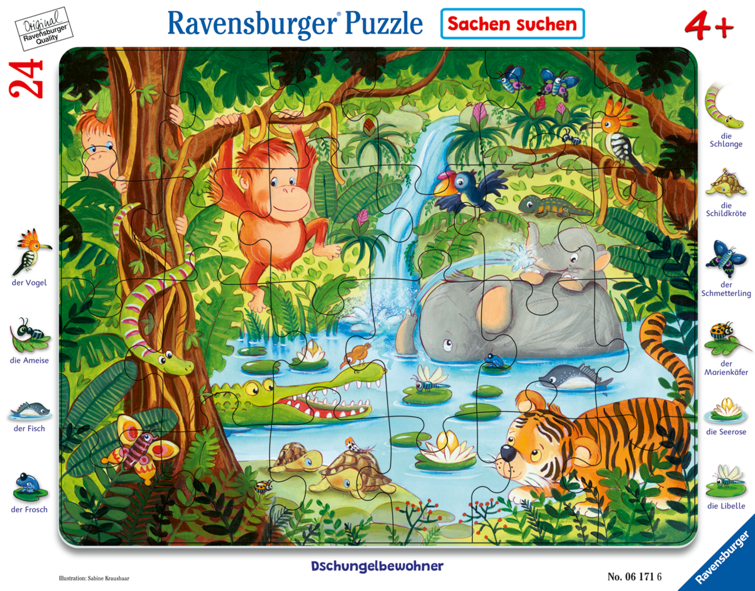 Ravensburger - Rahmenpuzzle Dschungelbewohner 24 Teile Ravensburger - Rahmenpuzzle Dschungelbewohner 24 Teile
