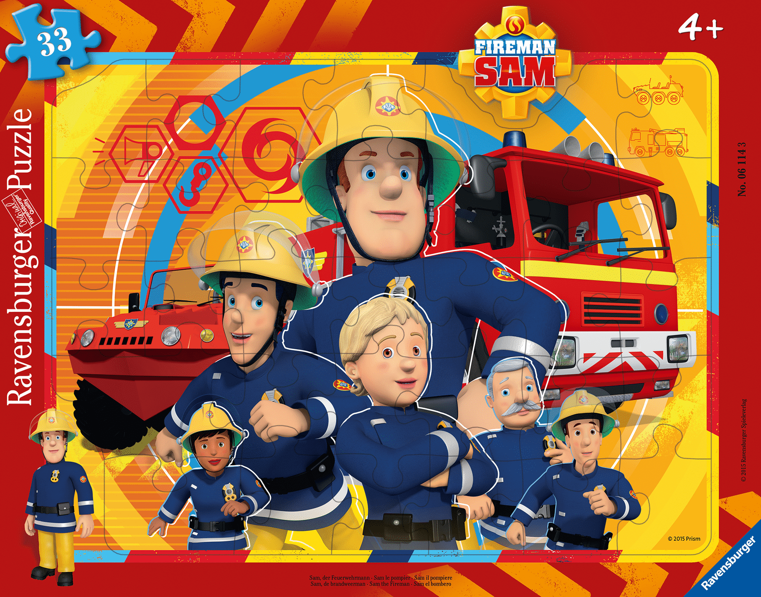 Ravensburger - Rahmenpuzzle Sam, der Feuerwehrmann Ravensburger - Rahmenpuzzle Sam, der Feuerwehrmann