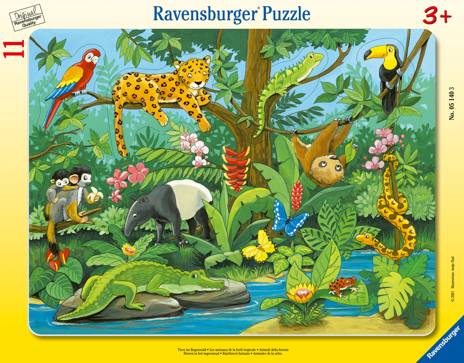 Ravensburger - Rahmenpuzzle Tiere im Regenwald Ravensburger - Rahmenpuzzle Tiere im Regenwald
