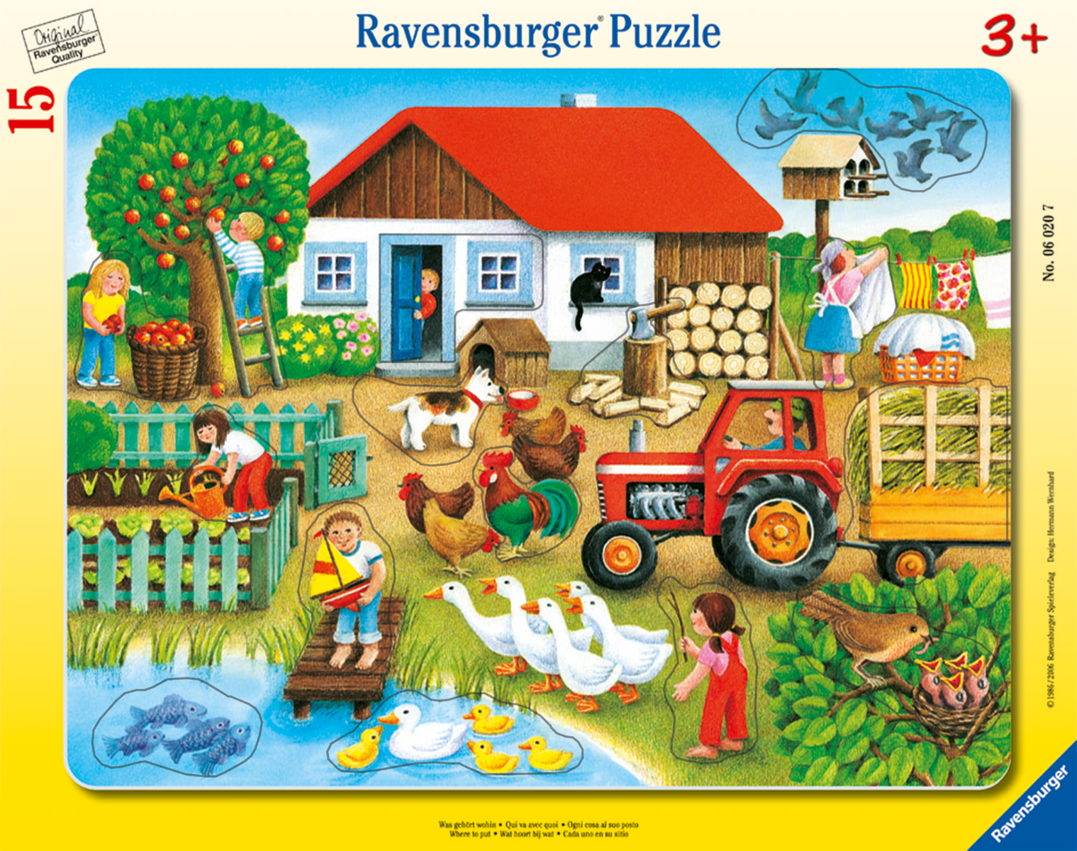 Ravensburger - Rahmenpuzzle Was gehört wohin? 15 Teile Ravensburger - Rahmenpuzzle Was gehört wohin? 15 Teile