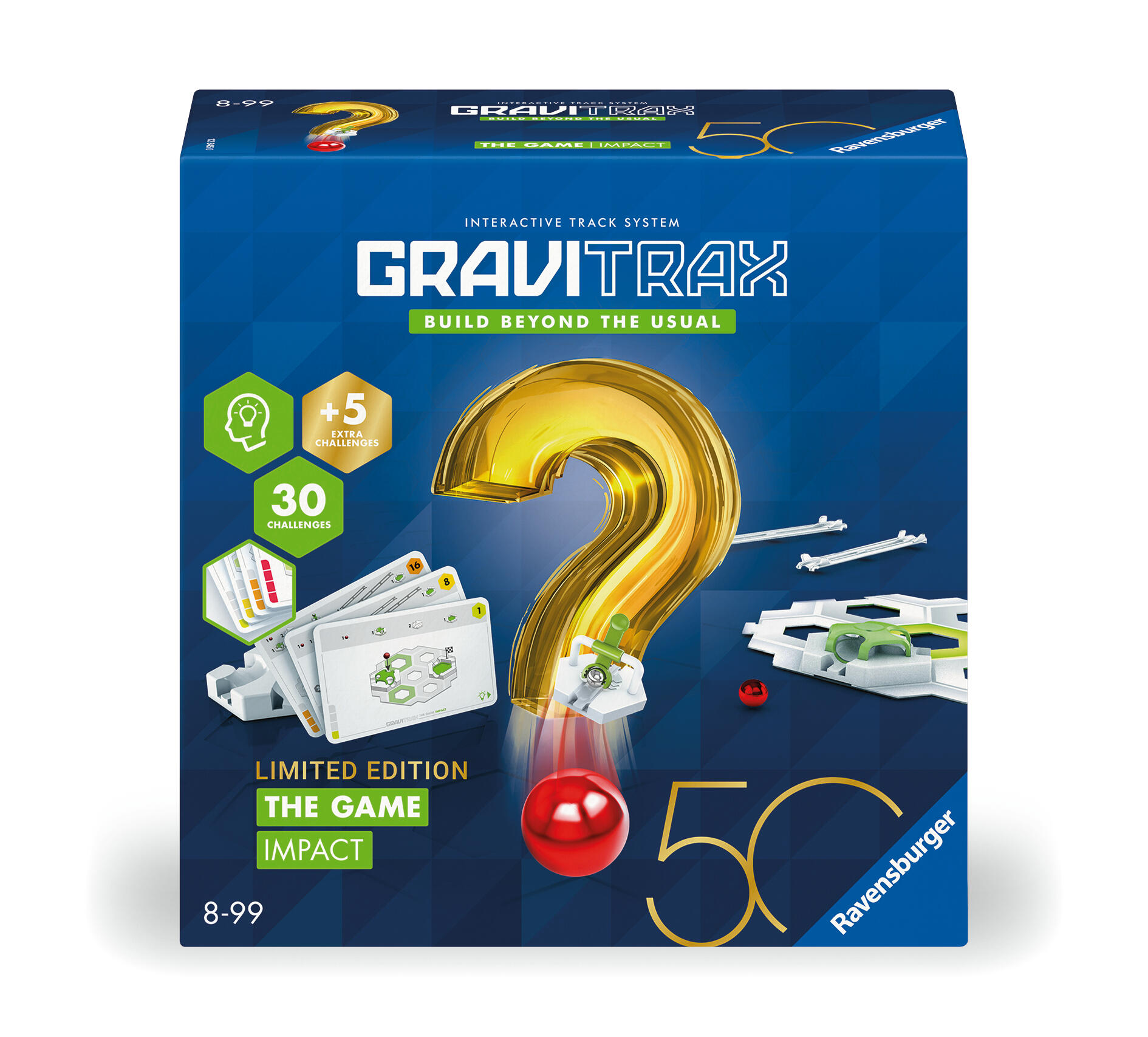 Ravensburger - Ravensburger GraviTrax The Game Impact 50 Jahre - Logikspiel für Kugelbahn Fans , Konstruktionsspielzeug für Kinder ab 8 Jahren Ravensburger - Ravensburger GraviTrax The Game Impact 50 Jahre - Logikspiel für Kugelbahn Fans , Konstruktionsspielzeug für Kinder ab 8 Jahren