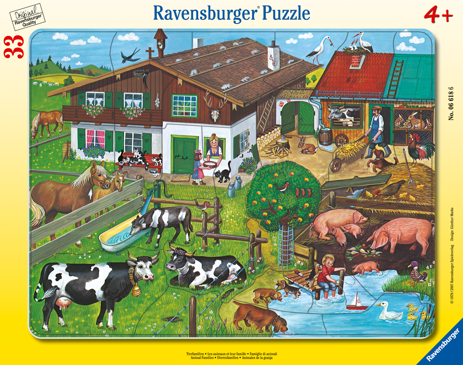 Ravensburger - Ravensburger Kinderpuzzle - 06618 Tierfamilien - Rahmenpuzzle für Kinder ab 4 Ja Ravensburger - Ravensburger Kinderpuzzle - 06618 Tierfamilien - Rahmenpuzzle für Kinder ab 4 Ja