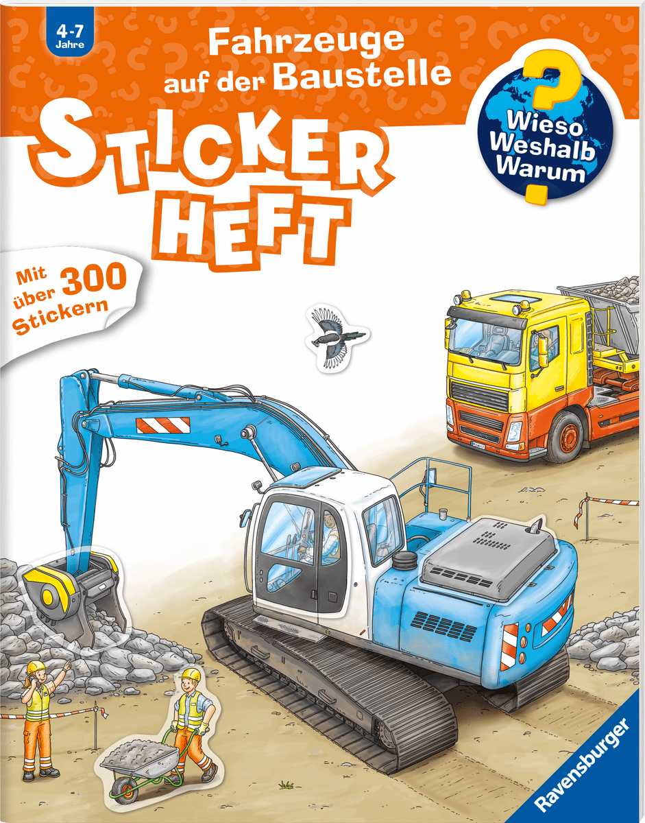 Ravensburger - Ravensburger Wieso? Weshalb? Warum? Stickerheft - Fahrzeuge auf der Baustelle Ravensburger - Ravensburger Wieso? Weshalb? Warum? Stickerheft - Fahrzeuge auf der Baustelle
