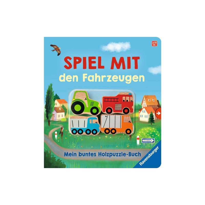 Ravensburger - Spiel mit den Fahrzeugen: Mein buntes Holzpuzzle-Buch