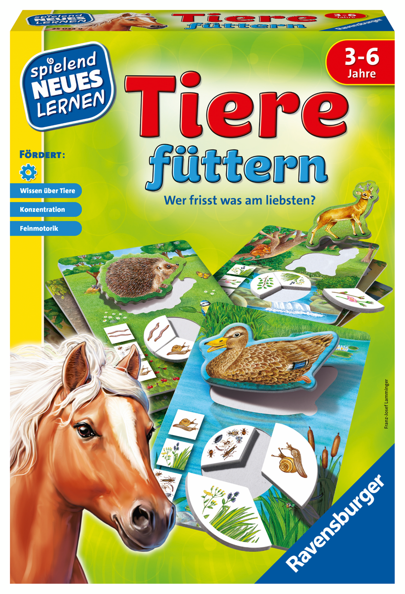 Ravensburger - Tiere füttern, Lernspiel Tiere/Konzentration/Feinmotorik Ravensburger - Tiere füttern, Lernspiel Tiere/Konzentration/Feinmotorik