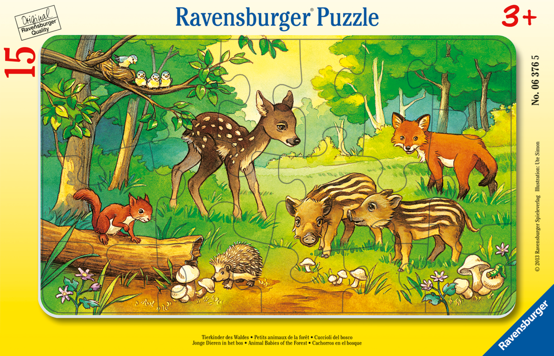 Ravensburger - Tierkinder des Waldes Rahmenpuzzle 15 Teile Ravensburger - Tierkinder des Waldes Rahmenpuzzle 15 Teile