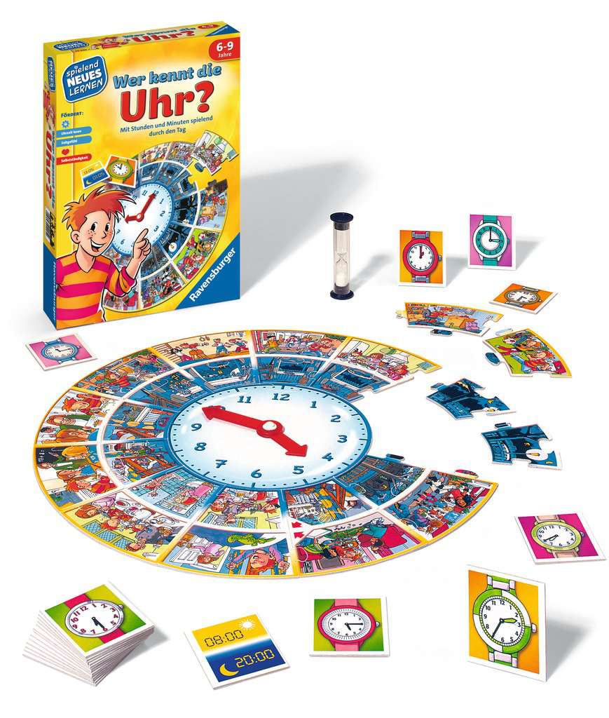 Ravensburger - Wer kennt die Uhr? Lernspiel Gesellschaftsspiel Ravensburger - Wer kennt die Uhr? Lernspiel Gesellschaftsspiel