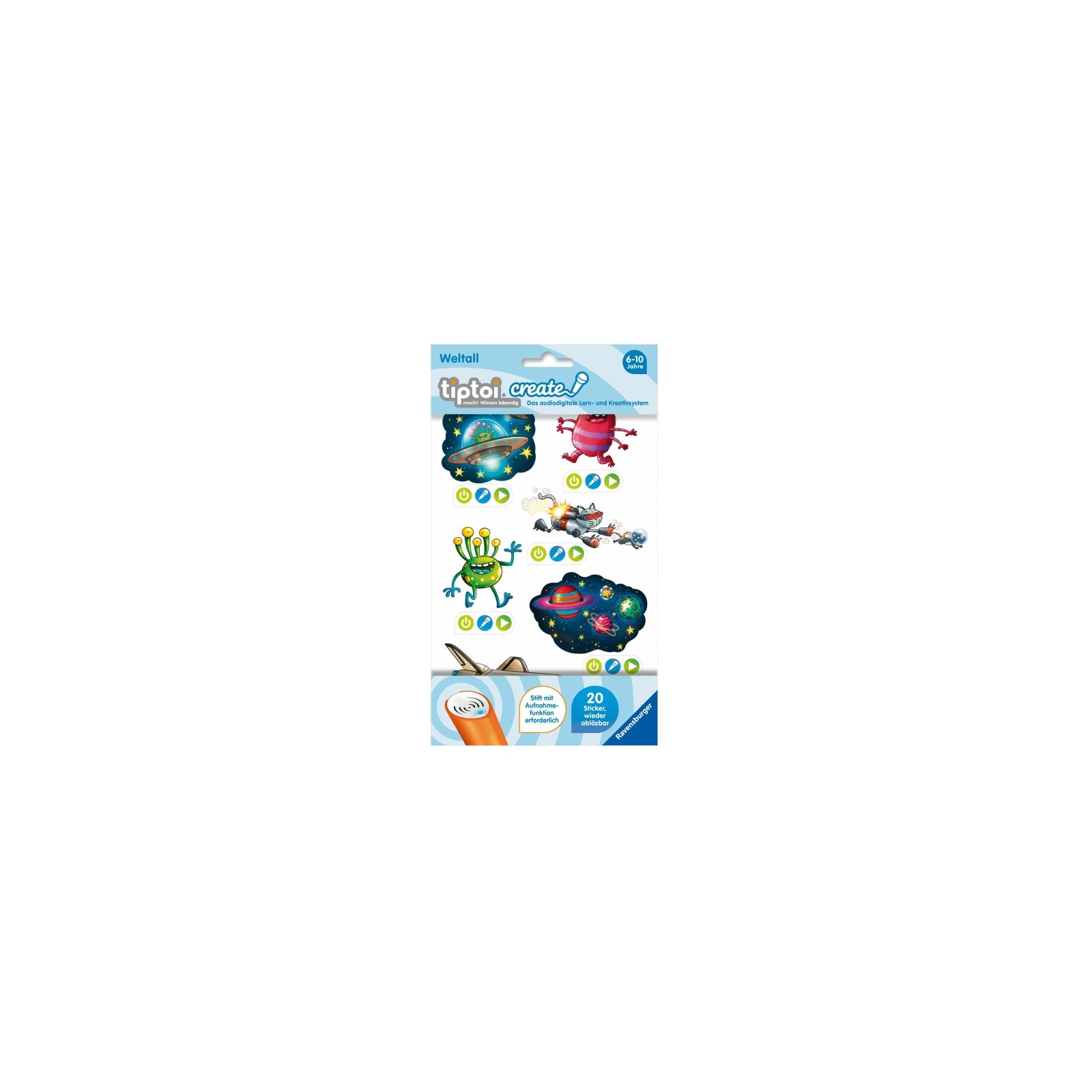 Ravensburger - tiptoi - CREATE Sticker Weltall (A)