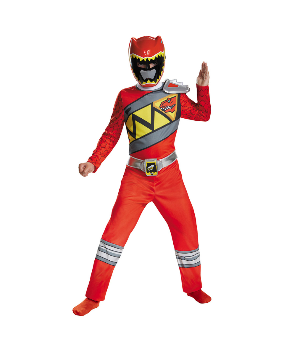 Red Power Ranger Dino Charge Kinderkostüm 7-8 Jahre