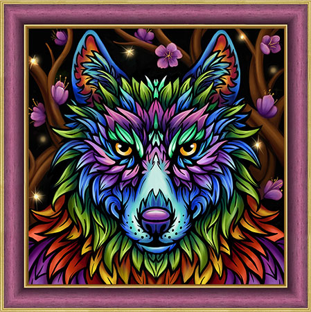 Regenbogen-Wolf