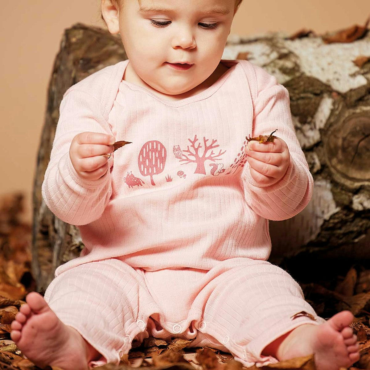 Ripp Strampler langarm rosa mit Print 62/68 Ripp Strampler langarm rosa mit Print 62/68