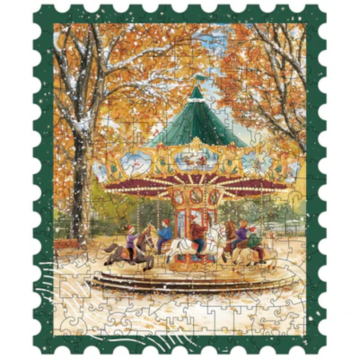 Robotime - Puzzle Golden Autumn Carousel, 200 Teile Robotime - Puzzle Golden Autumn Carousel, 200 Teile