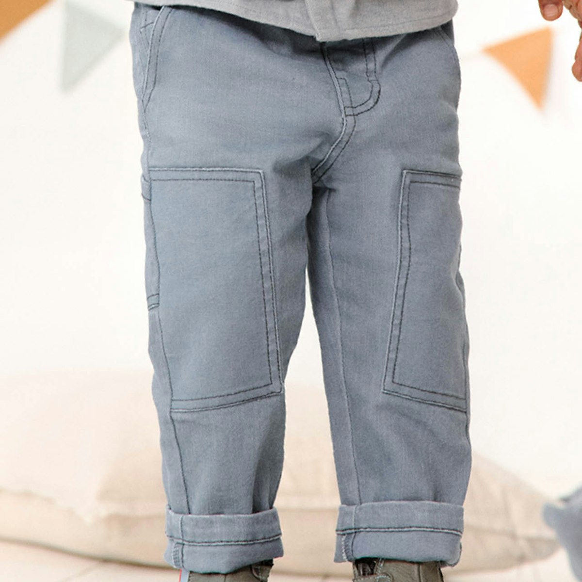 Robuste Twill-Stretch Hose helle Waschung 86/92 Robuste Twill-Stretch Hose helle Waschung 86/92