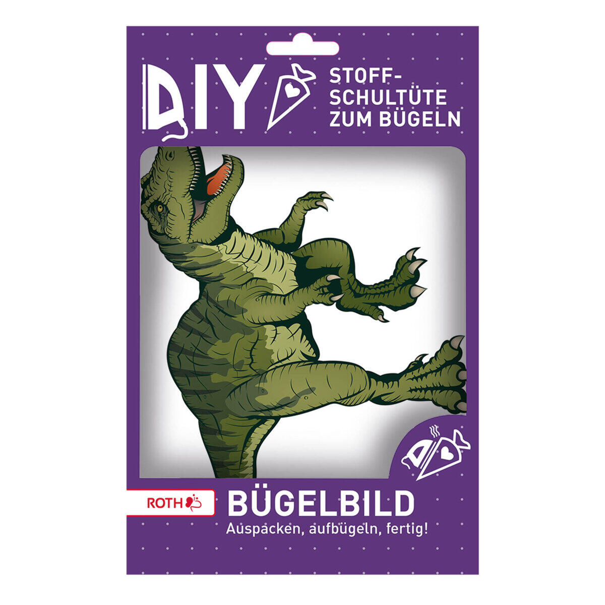 Roth Zuckertüten - Bügelbild gestickt T-Rex Roth Zuckertüten - Bügelbild gestickt T-Rex
