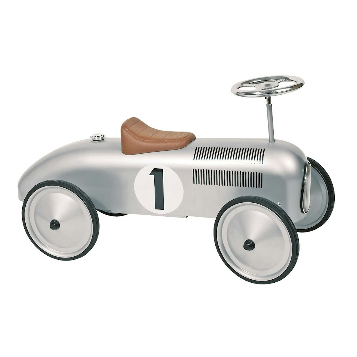 Rutscherfahrzeug mit Gummiräder - Klassik silber Rutscherfahrzeug mit Gummiräder - Klassik silber