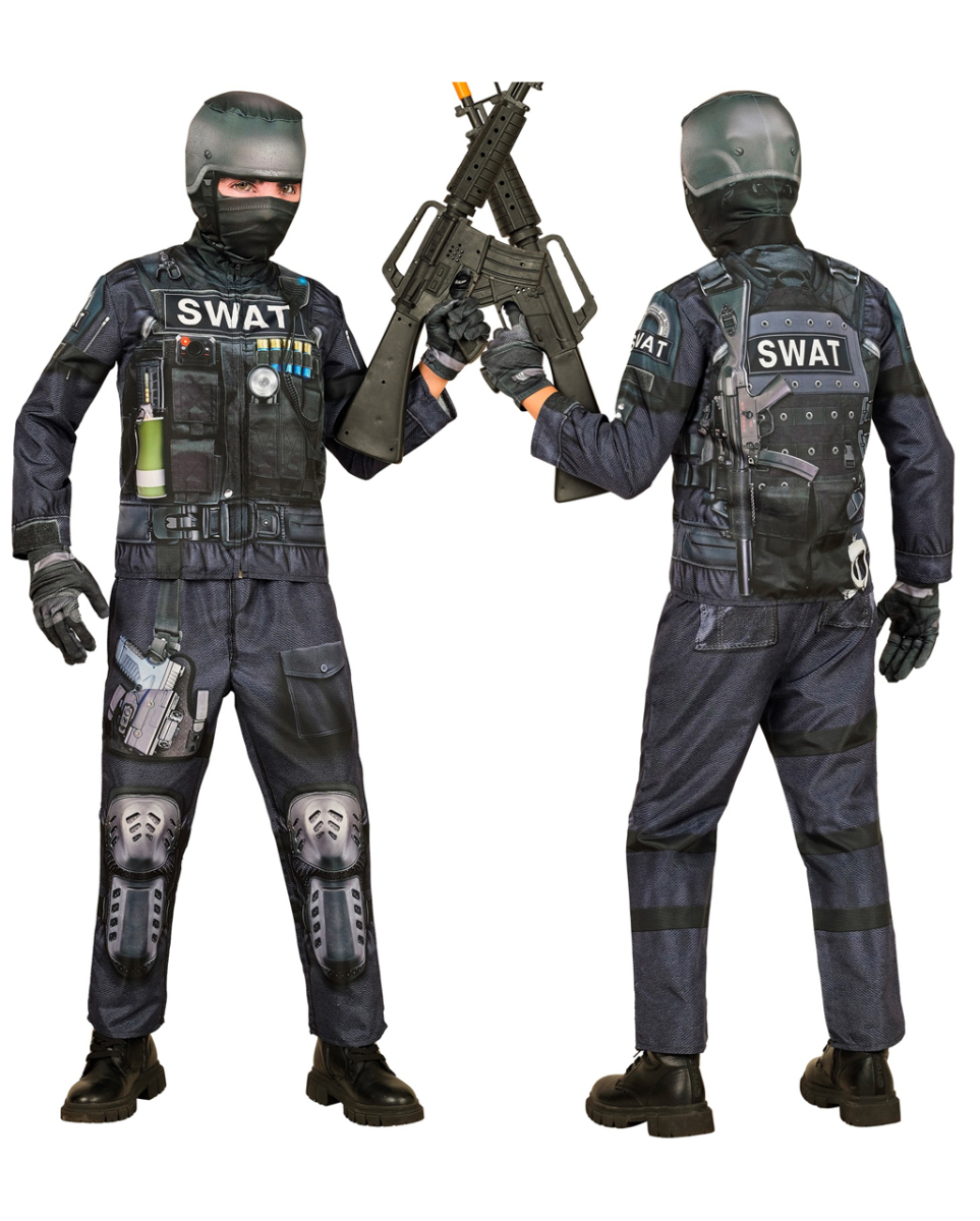 S.W.A.T. Sofort-Kinderkostüm mit Maske L / 158 S.W.A.T. Sofort-Kinderkostüm mit Maske L / 158