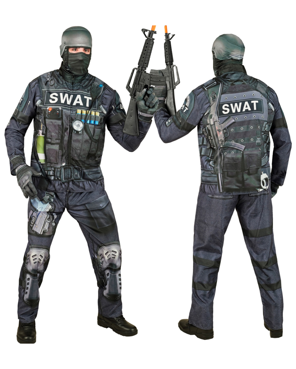 S.W.A.T. Schnellkostüm mit Maske S.W.A.T. Schnellkostüm mit Maske