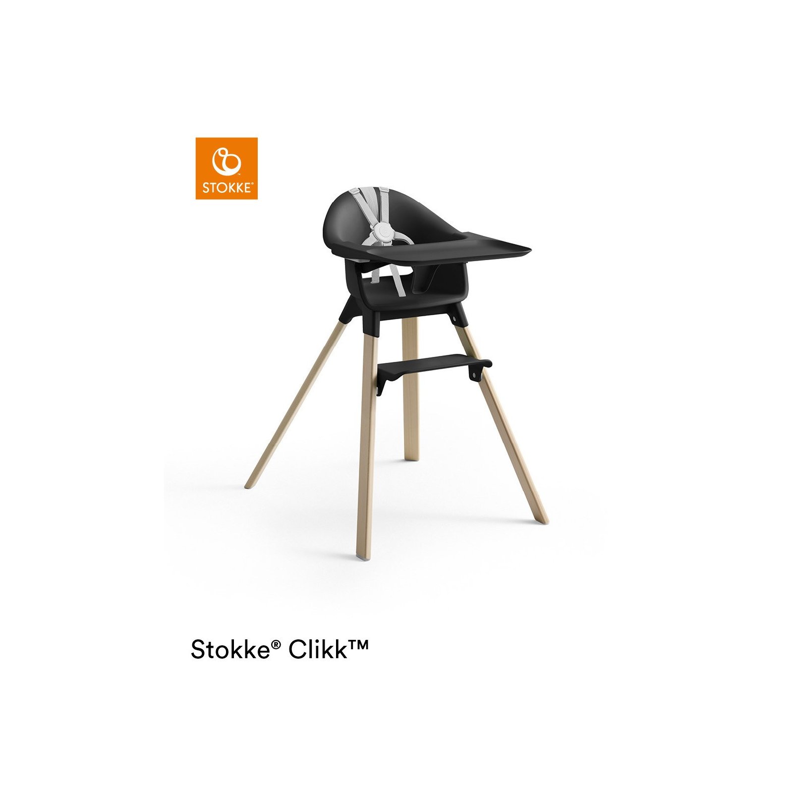 STOKKE - CLIKK™ Hochstuhl BLACK-NATURAL