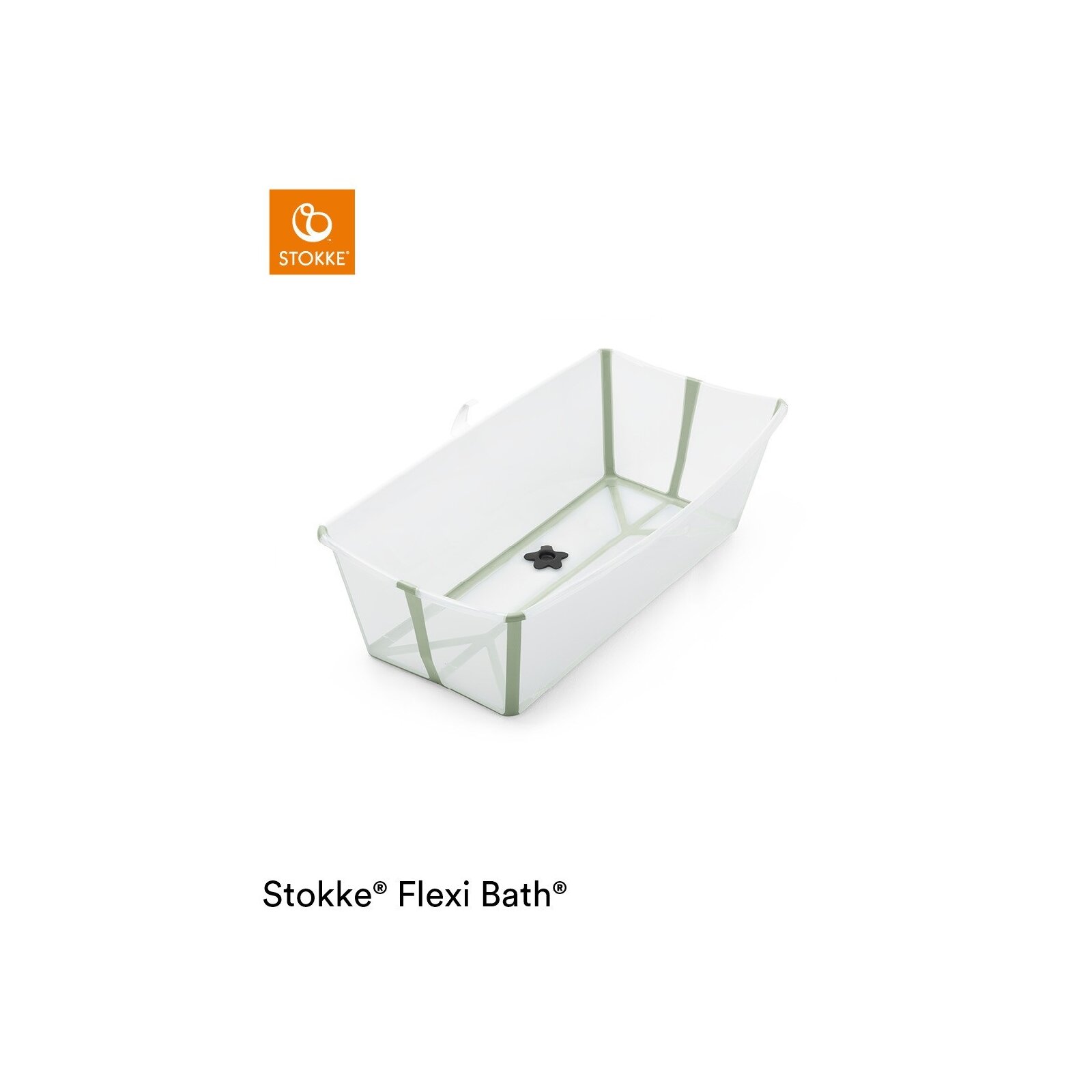 STOKKE - FLEXI BATH® Badewanne X-Large TRANSPARENT GREEN (A)