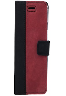 Samsung Galaxy Note 20- Surazo® Phone Case Genuine Leather- Nubuck Black and Red