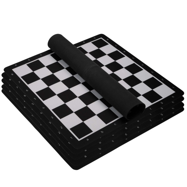 Schachbrett rollbar, 5er Packung, Feld 55 mm, Kunststoff, schwarz weiß Schachbrett rollbar, 5er Packung, Feld 55 mm, Kunststoff, schwarz weiß