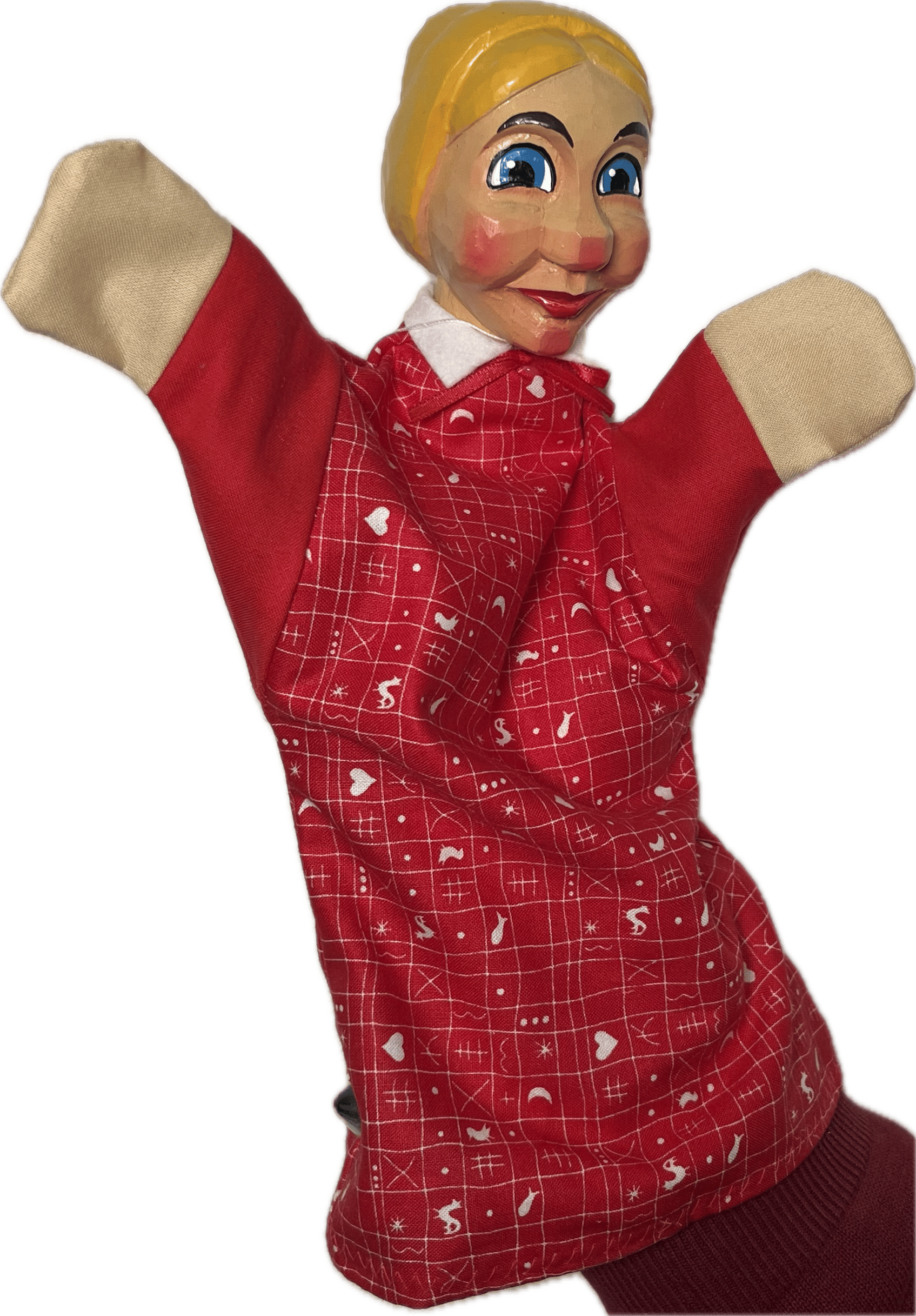 Scheithauer - Handpuppe Gretel, Holz handgeschnitzt n. Art d. Hohnsteiner Scheithauer - Handpuppe Gretel, Holz handgeschnitzt n. Art d. Hohnsteiner