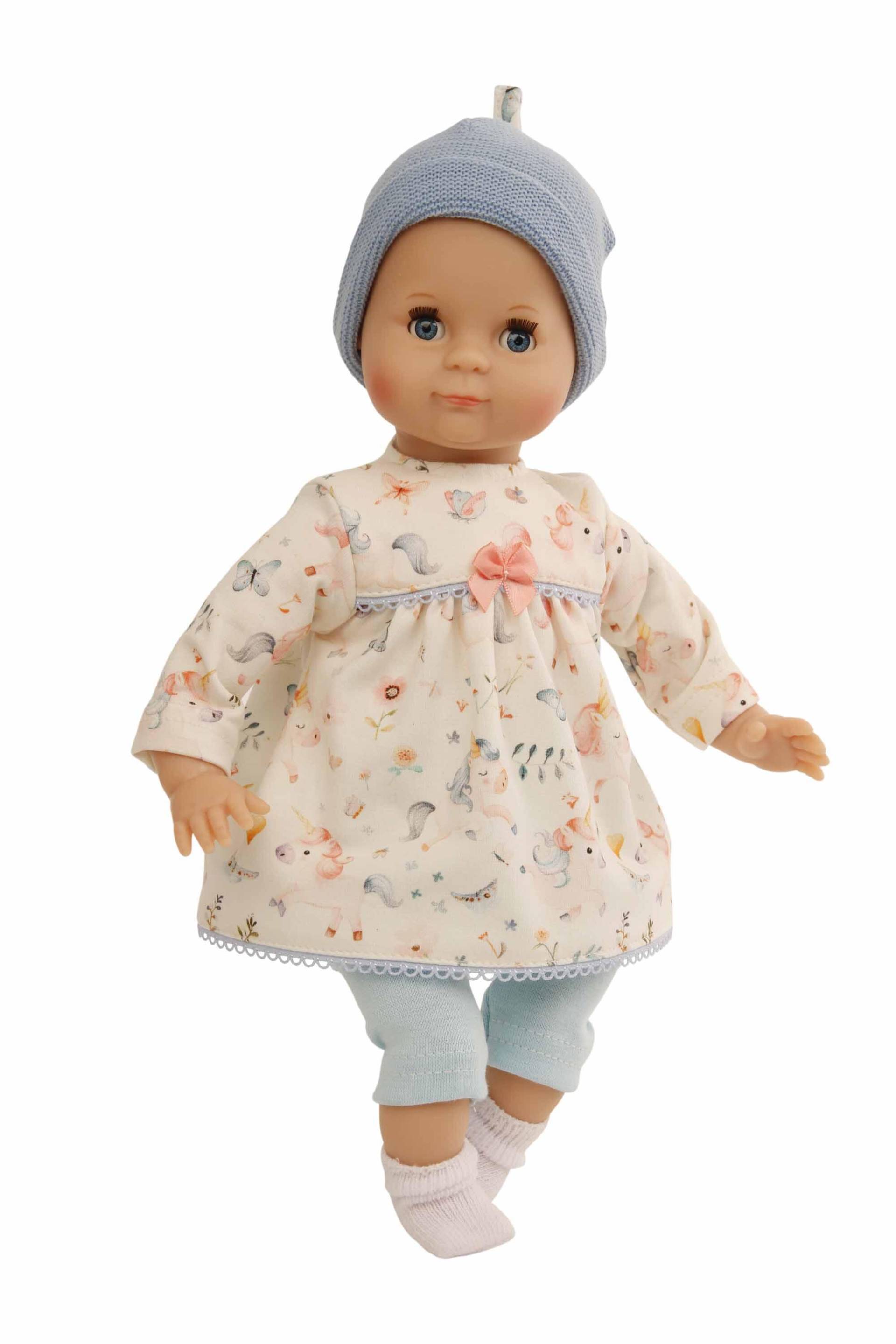 Schildkröt Puppen - Schlummerle 32cm blau Leggins/Pulli/Mütze+Kleidchen Schildkröt Puppen - Schlummerle 32cm blau Leggins/Pulli/Mütze+Kleidchen